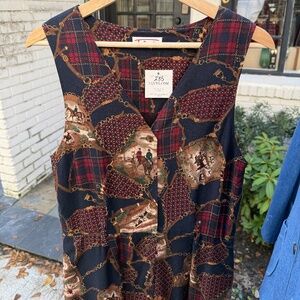 Vintage Talbots Horse Button Down Dress